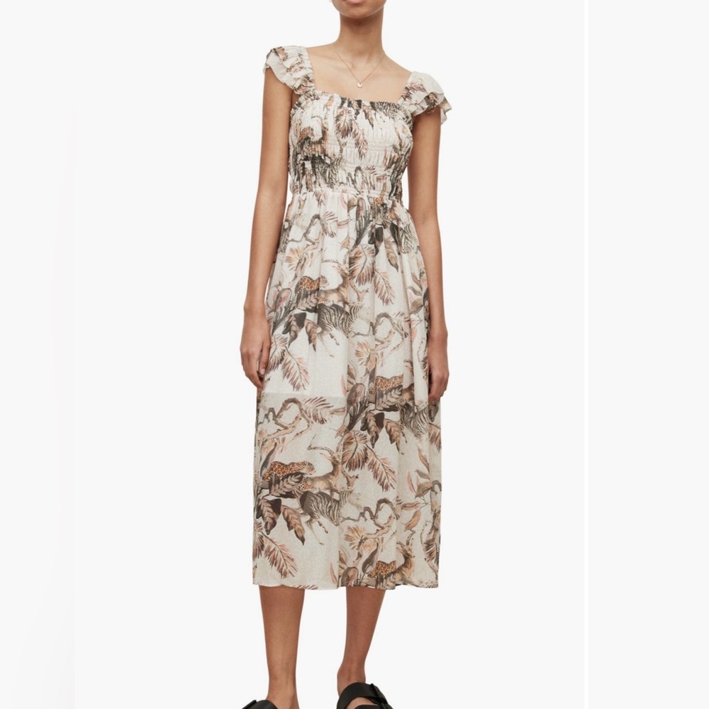 AllSaints Mali Ukushisa Smocked Dress